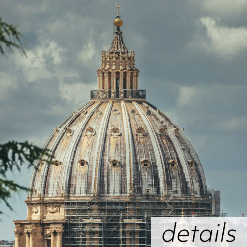 Dome Of St. Peter In The Vatican City In Rome In Italy. Renovati