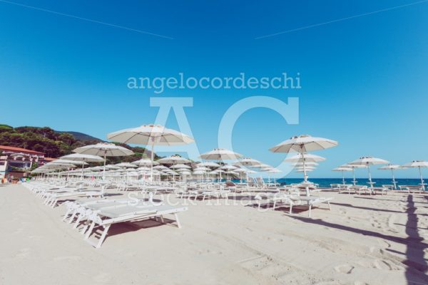 Beach And Italian Tyrrhenian Coast With A Multitude Seamsless Of Angelo Cordeschi