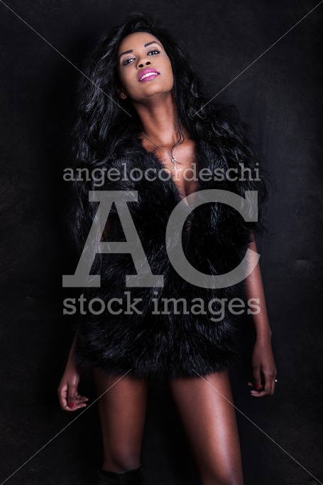 Beautiful Young African American Seductive Black Model Woman On Angelo Cordeschi