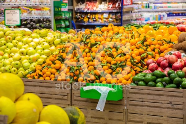 Fruit and vegetable department, fresh fruit crates freshly. - Angelo Cordeschi