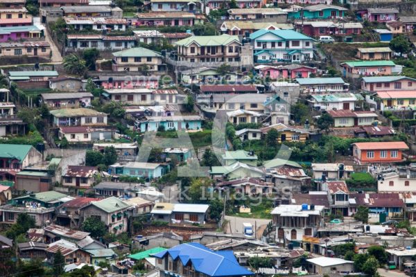 Houses background on a hill in a small village in Sri Lanka. - Angelo Cordeschi