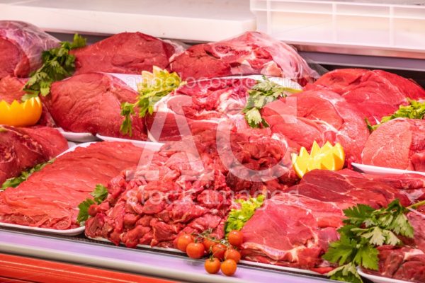 Meat Department In Butchery Inside A Mall. Angelo Cordeschi