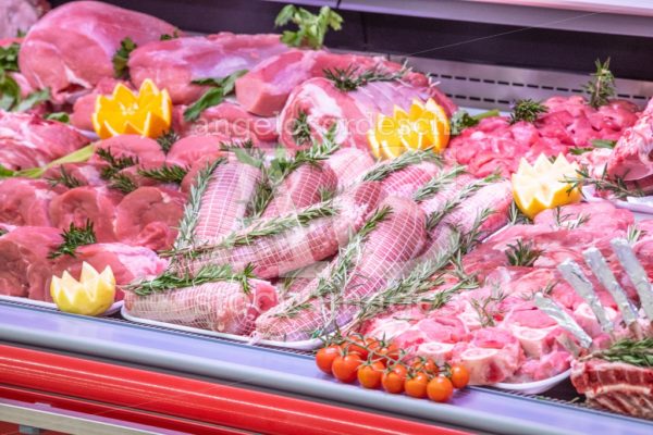 Meat Department In Butchery Inside A Mall. Angelo Cordeschi