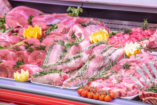 Meat Department In Butchery Inside A Mall. Angelo Cordeschi