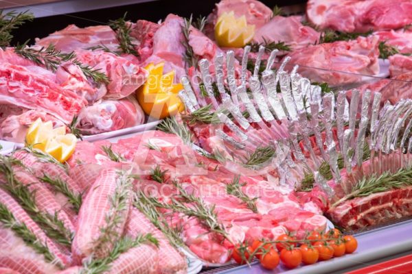 Meat Department In Butchery Inside A Mall. Angelo Cordeschi