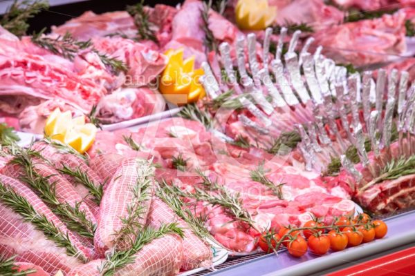 Meat Department In Butchery Inside A Mall. Angelo Cordeschi