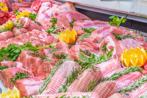 Meat Department In Butchery Inside A Mall. Angelo Cordeschi