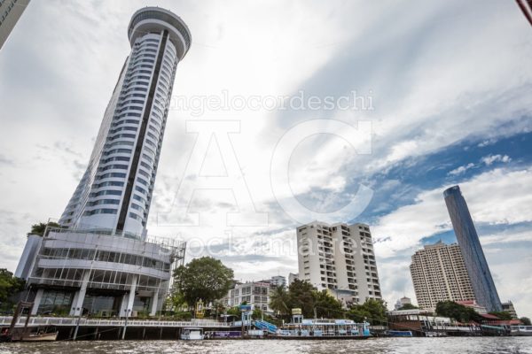 Millennium Hilton Hotel Seen From The Chao Phraya River In The M Angelo Cordeschi