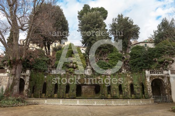 Oval Fountain, 1567. Villa D Este Tivoli, Near Rome In Italy. Angelo Cordeschi