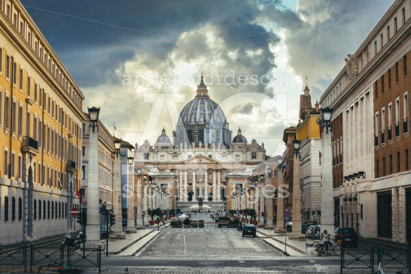 Rome, Italy. June 10, 2020: Saint Peter Dome In The Vatican City Angelo Cordeschi