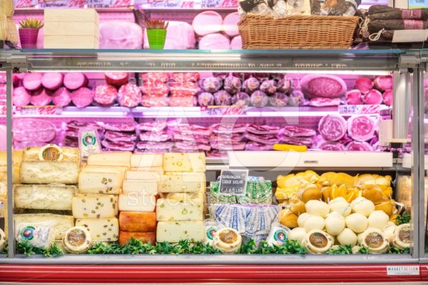 Shelves Of Products For Sale Inside A Supermarket Shopping Mall Angelo Cordeschi