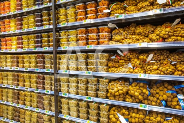 Shelves Of Products For Sale Inside A Supermarket Shopping Mall Angelo Cordeschi