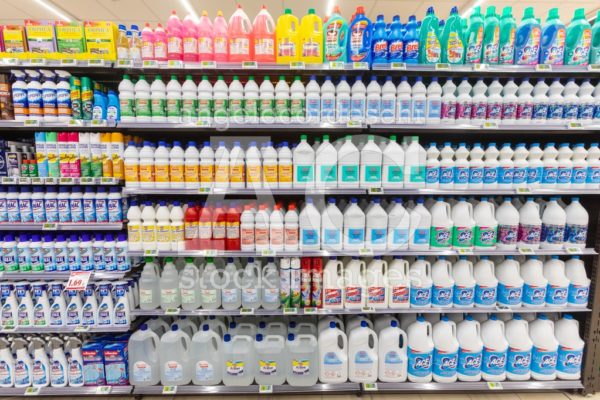 Shelves Of Products For Sale Inside A Supermarket Shopping Mall Angelo Cordeschi