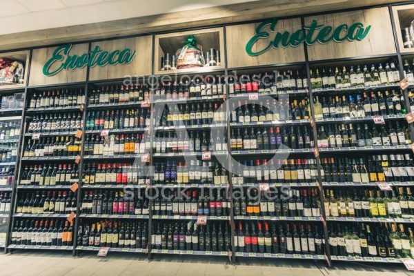 Shelves Of Products For Sale Inside A Supermarket Shopping Mall Angelo Cordeschi